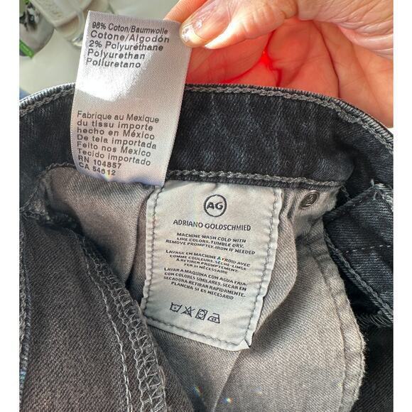 AG The Harper Straight Jeans Dark Wash Black-Blue Women’s 29R - Picture 10 of 13